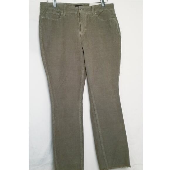 NYDJ LIFT TUCK Alina Lift & Tuck Tech Ankle Skinny Pants Olive Green Jeans Sz 10 - Picture 1 of 16